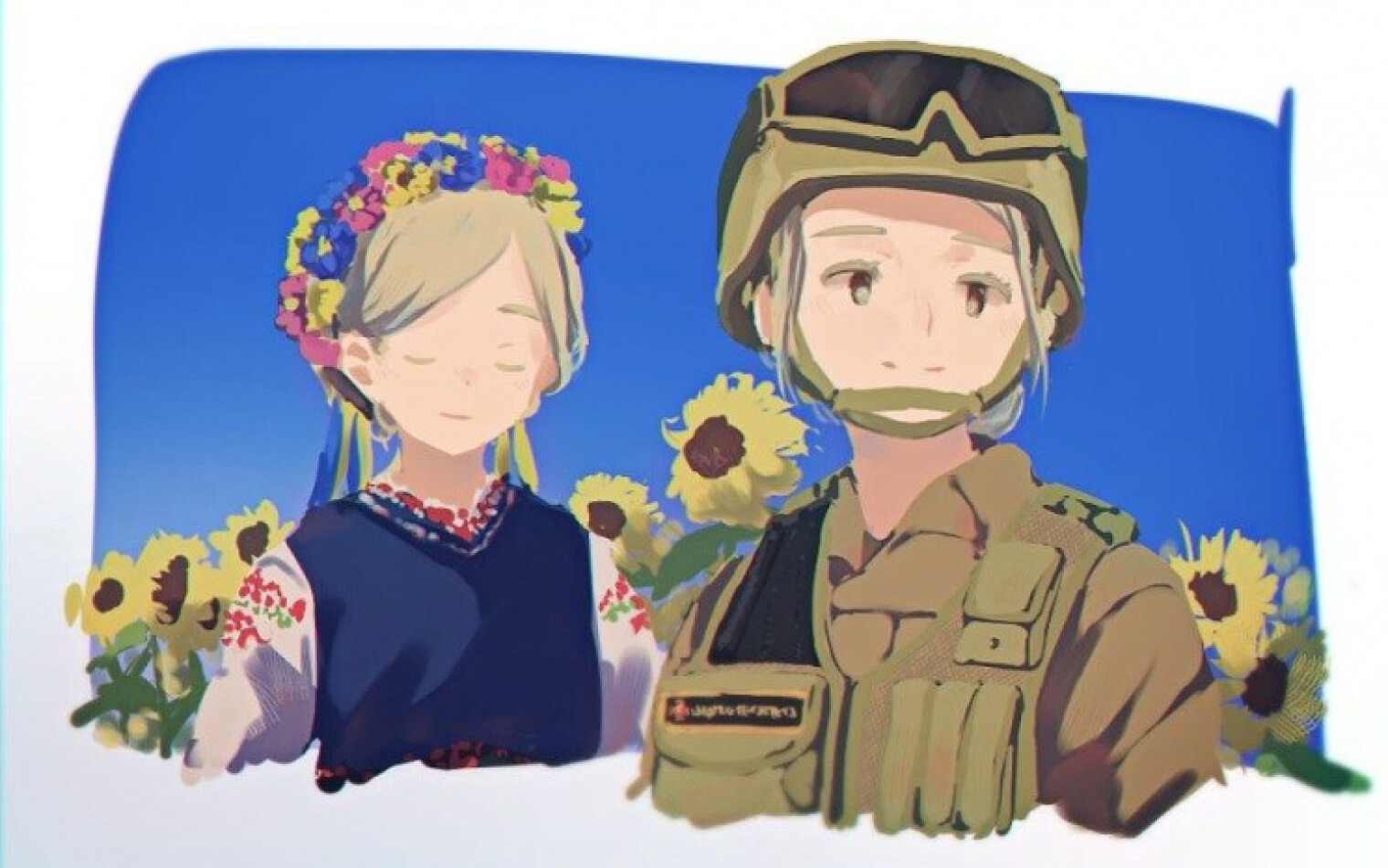 Украинские военные в стиле аниме