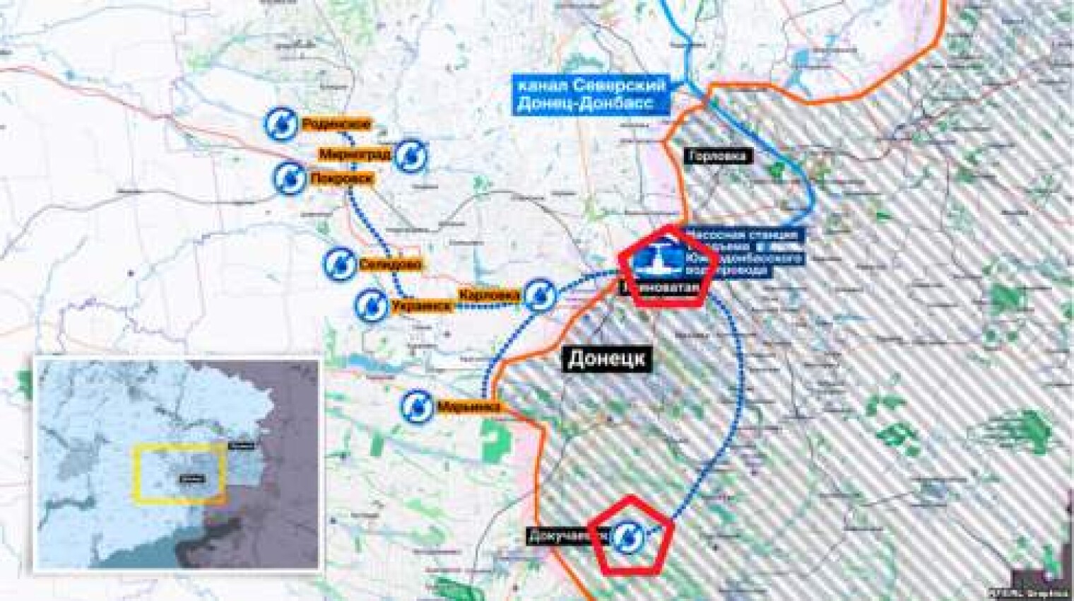 Северное донецкая область на карте. Канал Северский Донец-Донбасс на карте. Канал Северский Донец-Донбасс схема. Схема канала Северский Донец-Донбасс на карте. Канал Северский Донец Донбас на карте.