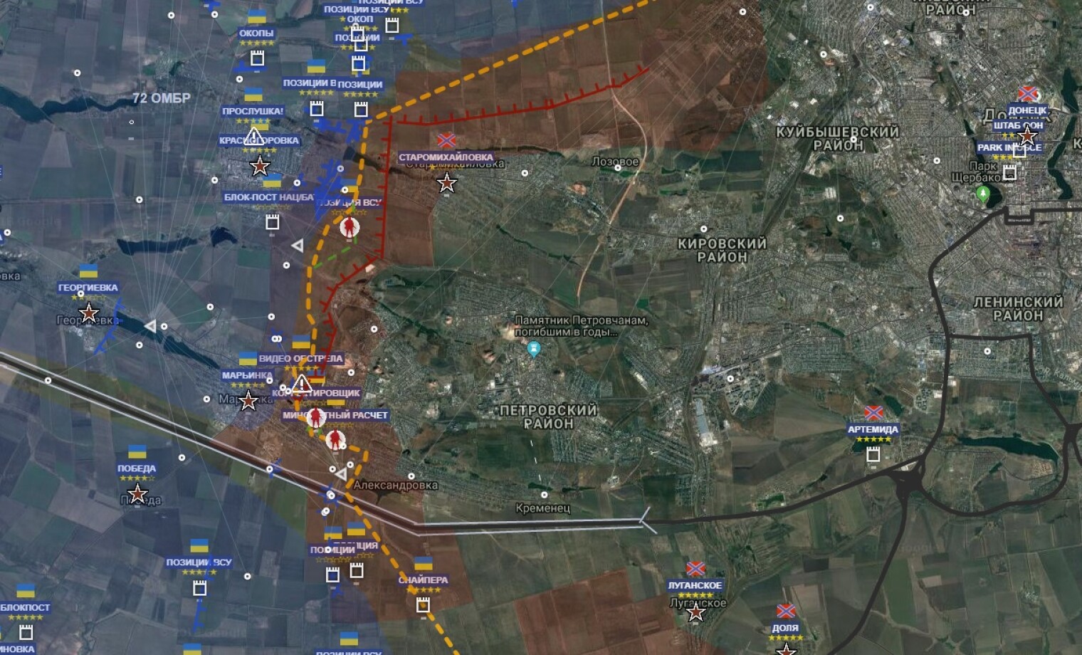 Марьинка донецкая область на карте боевых. Донецк карта позиций. Тактические карты ВСУ. Марьинка карта боевых действий. Украинская тактическая карта.