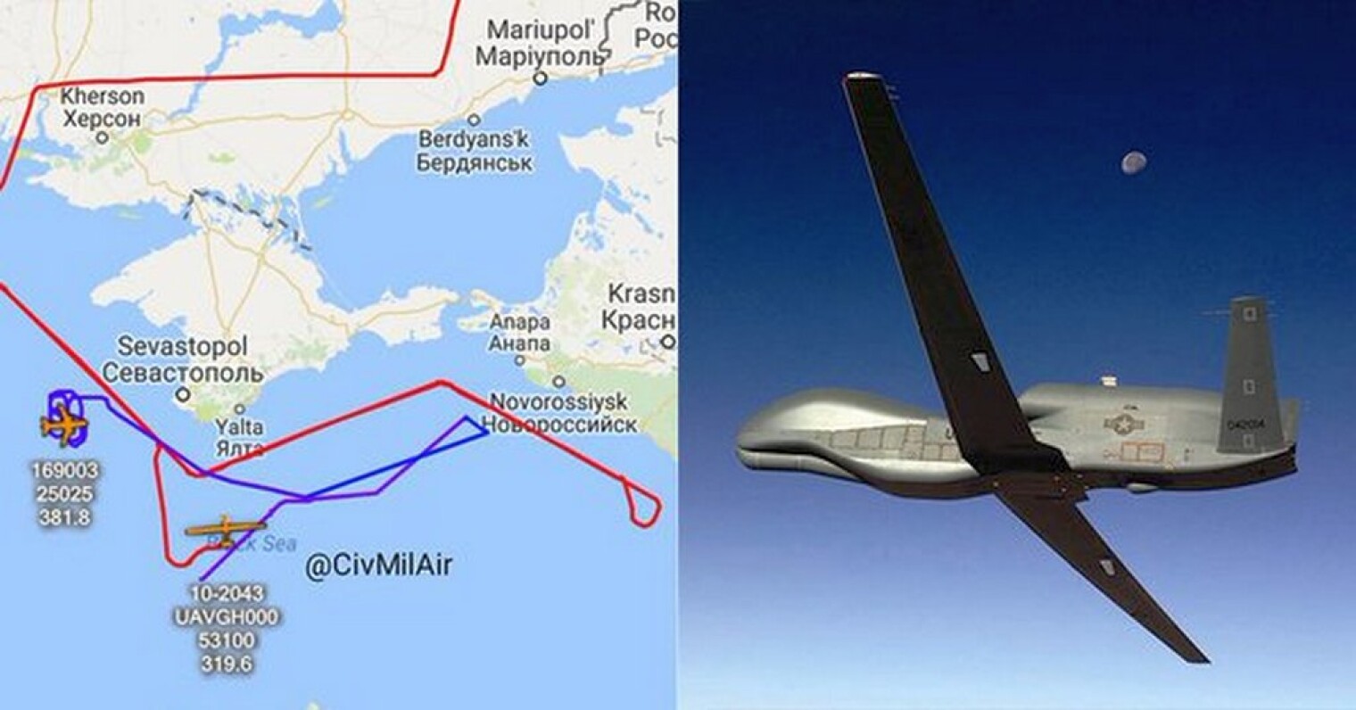 Самолет разведчик крым. RQ 4b Global Hawk в черном море. Northrop Grumman RQ-4b Global Hawk над черным морем. RQ 4 B Global Hawk над черным морем. Global Hawk RQ-4 черное море.