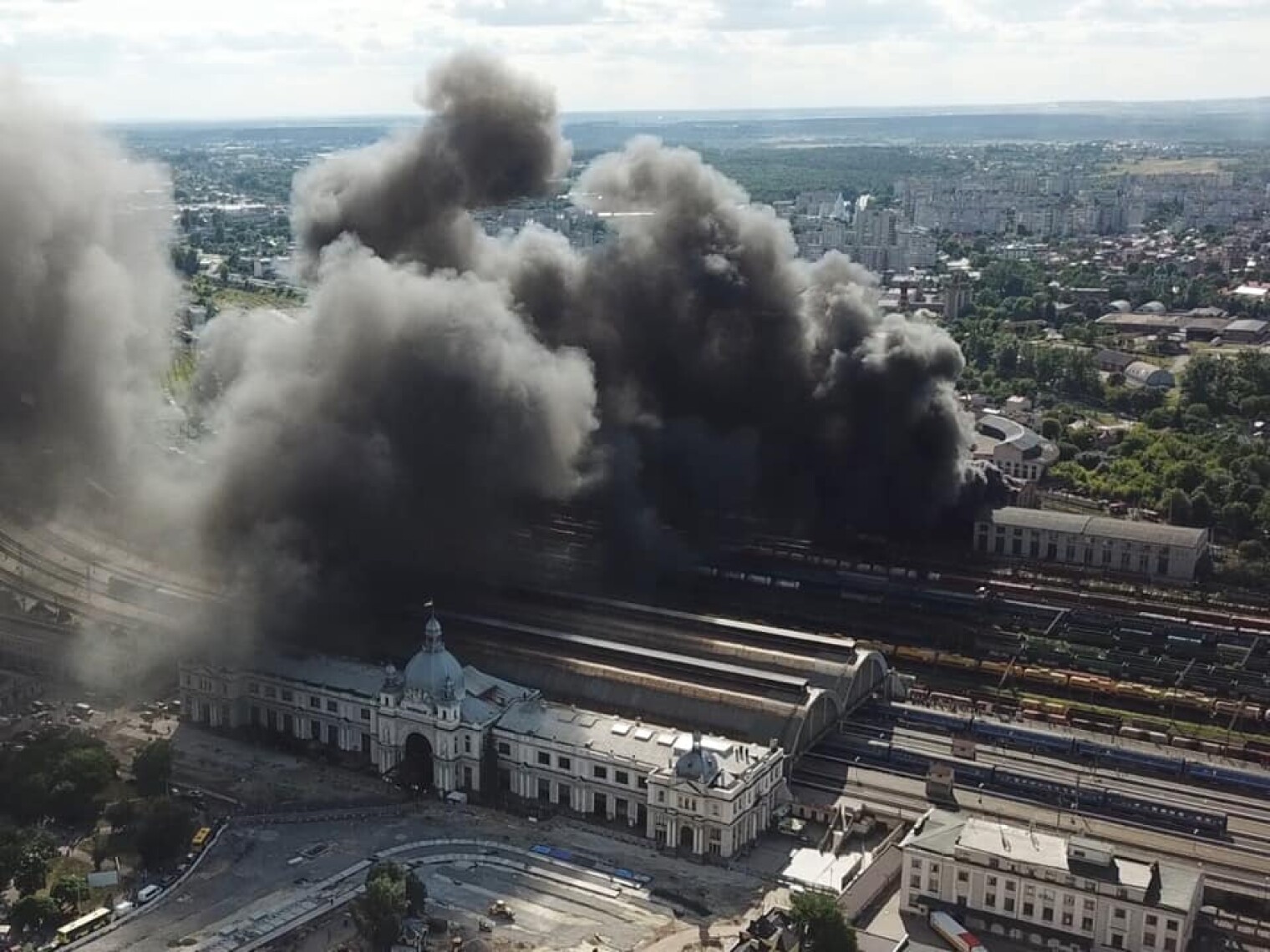 пожар на вокзале