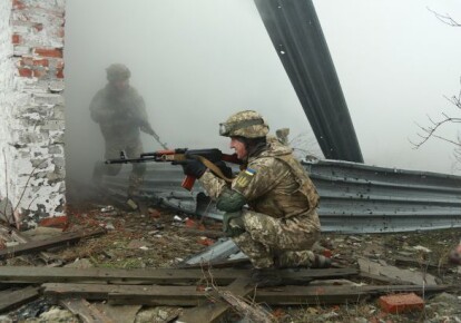 Украинские военные в зоне ООС