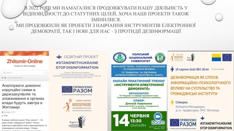 Звіт громадської організації «Ендшпіль» (2021-2022)