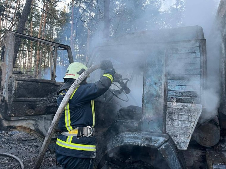 Пожар в Киевской области