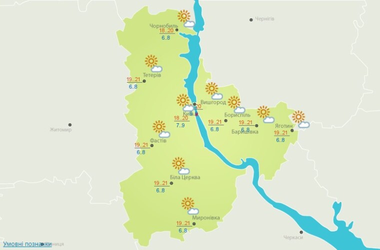 погода в Києві на 20 вересня