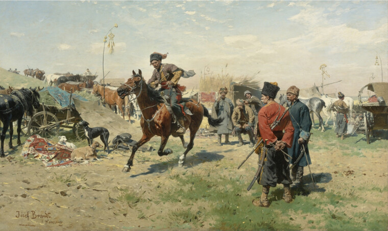 Картина Юзефа Брандта "Запорожские казаки"