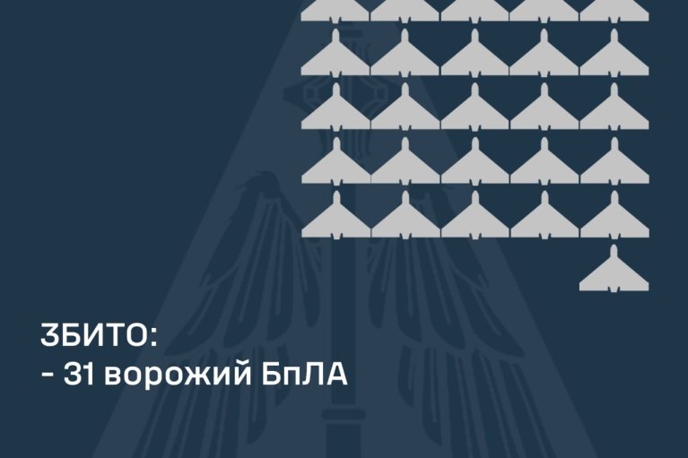 Этой ночью Россия атаковала Украину 51 дроном и двумя баллистическими ракетами